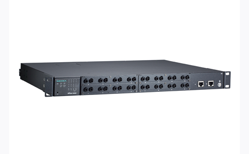 Moxa NPort S9650I-16F-2HV-E-T - 16-port fiber ST, rugged device server,2x10/100M RJ45 1588v2,2x10/100M RJ45,110/220VDC/VAC by MOXA